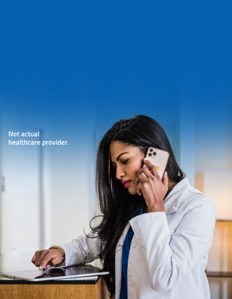 Image of woman on a phone call.